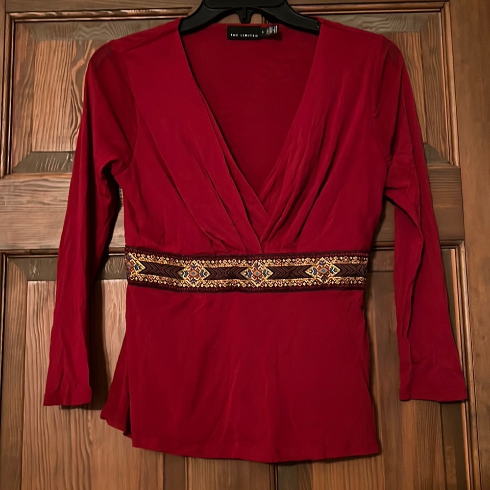 The limited red blouse size small